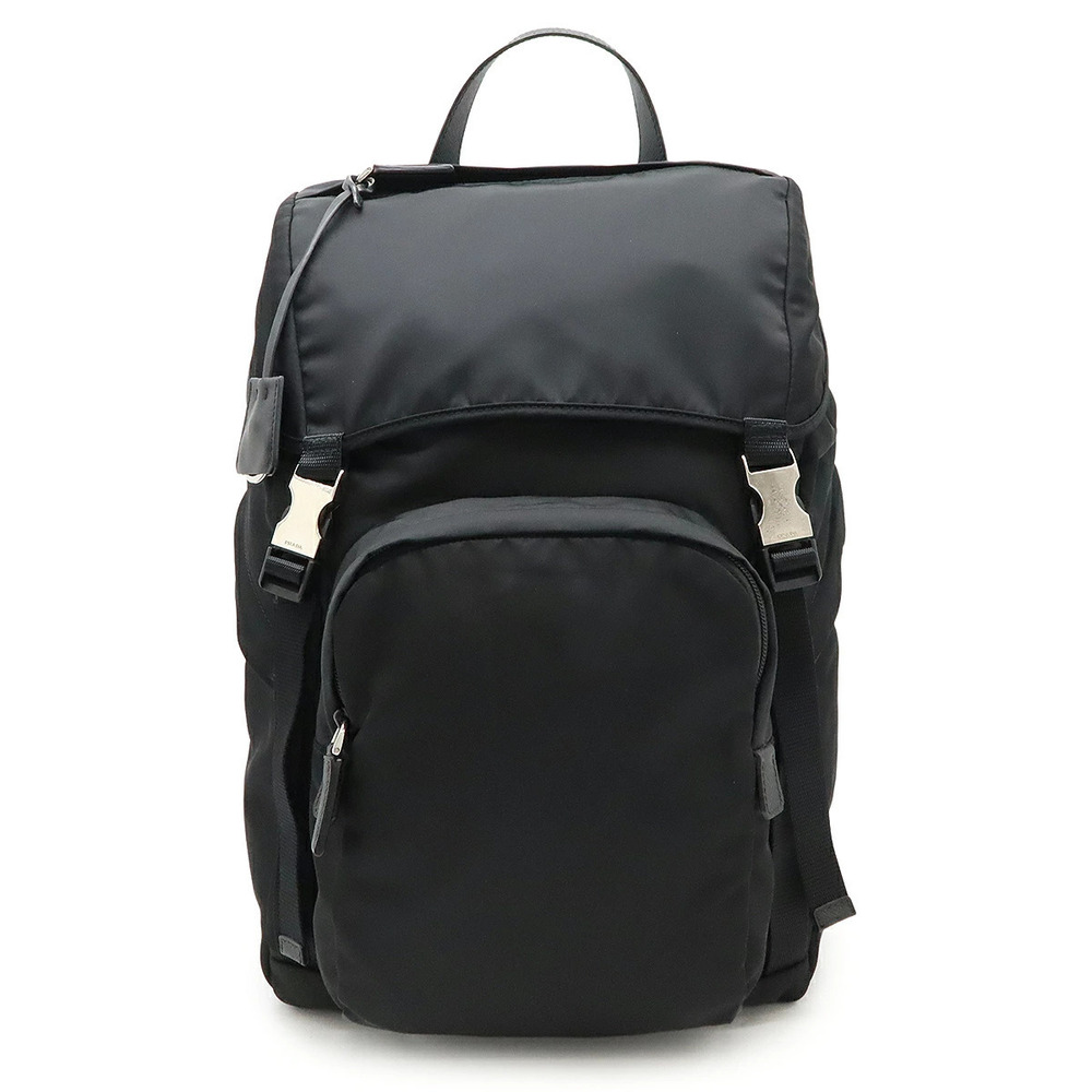 Prada Backpack Rucksack Daypack Shoulder Bag Black Nero Black